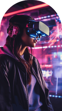 Femme portant un casque VR